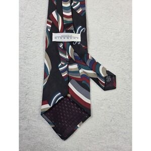 Vintage Givenchy Monsieur Multicolor Abstract Geometric 100% Silk Tie USA Made
